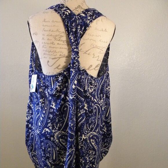 Mayas Pareos Blue Pullover Beach Dress One Size Cover Up Swimwear Handmade NWT - Picture 5 of 6